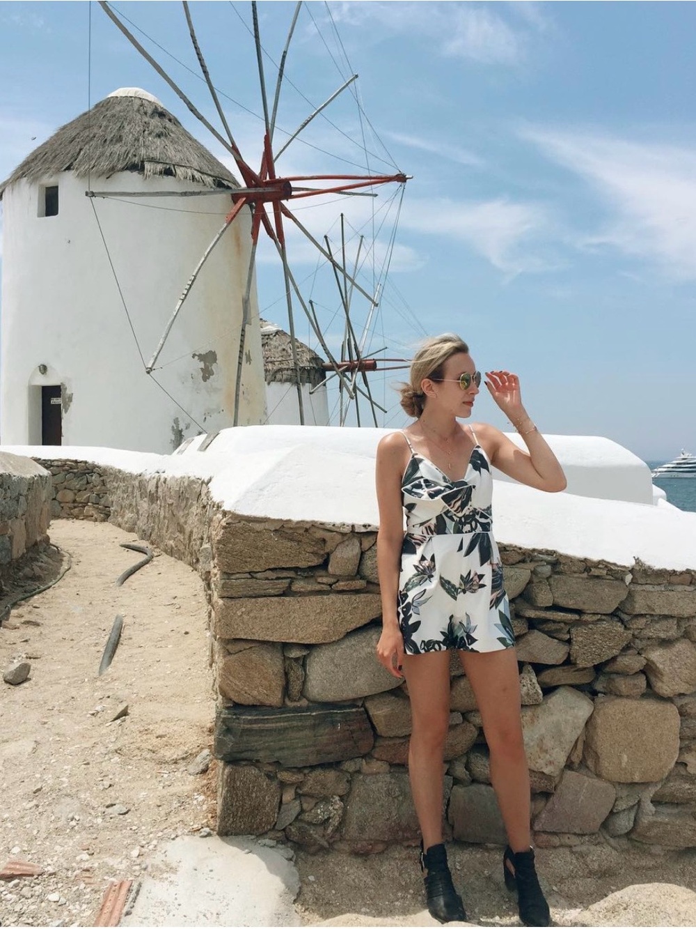 KEEPSAKE the Label White Floral Print Tie-Front Romper